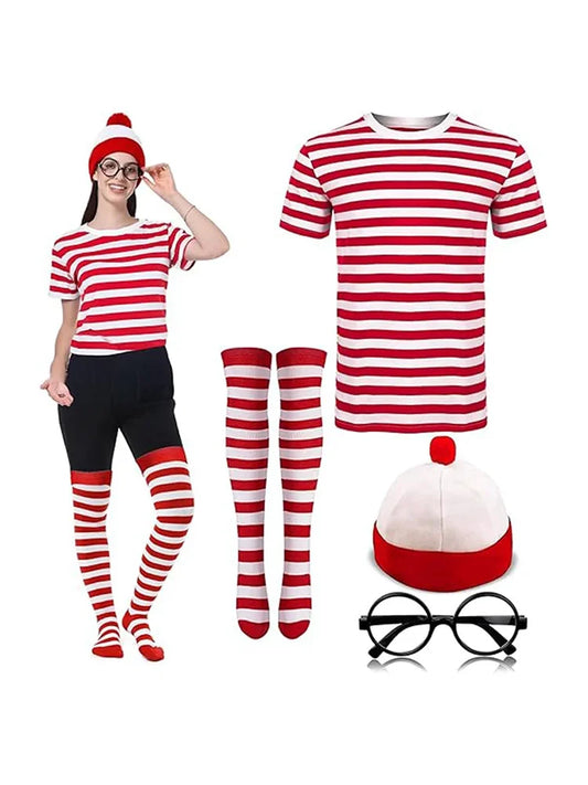 Womens World Book Day Red & White 4 Piece Set