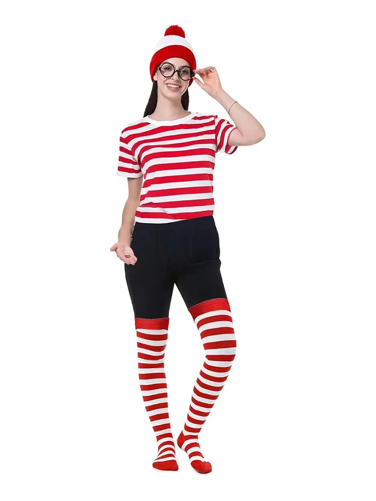 Womens World Book Day Red & White 4 Piece Set 
