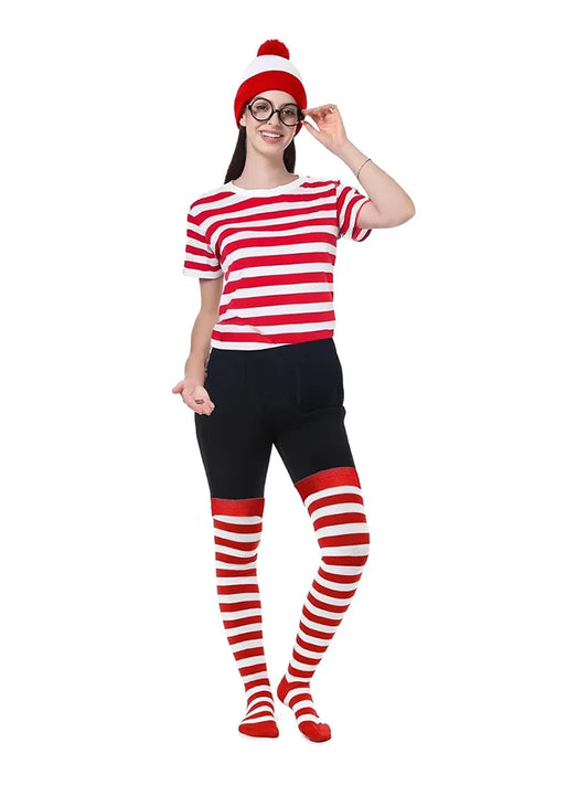 Womens World Book Day Red & White 4 Piece Set 