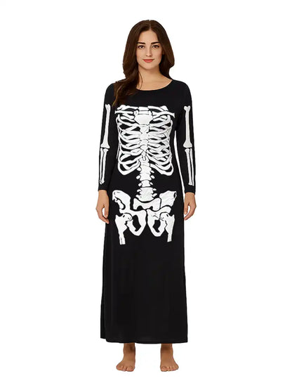 Women's Skeleton Tube Maxi Costume Dress