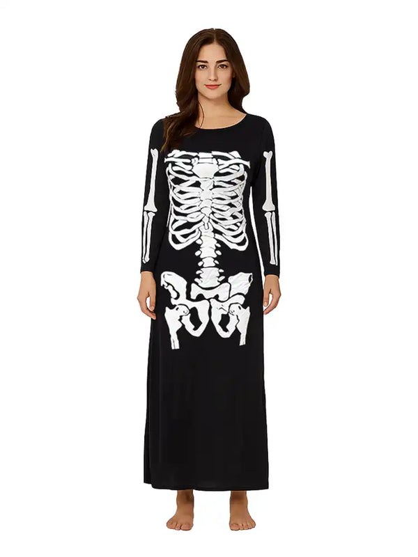 Women's Skeleton Tube Maxi Costume Dress