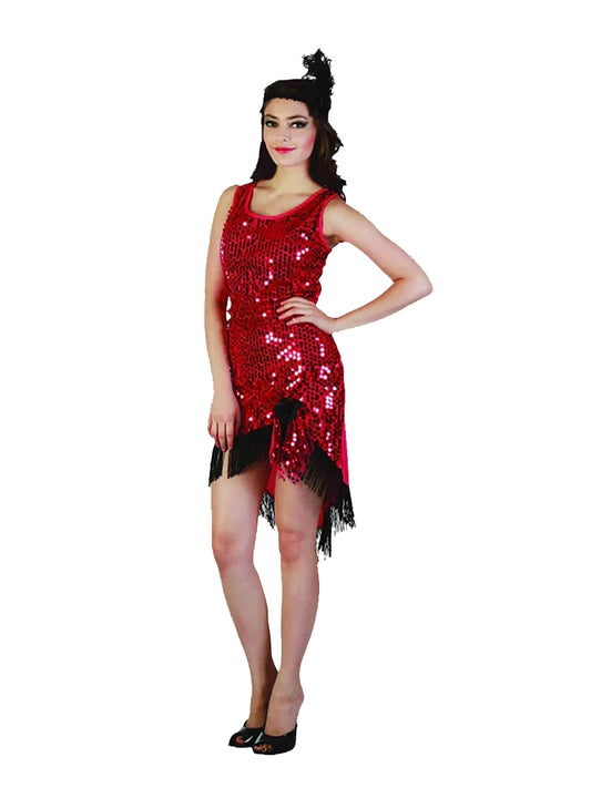 Womens Vintage 20s Flapper Dress With Headpiece