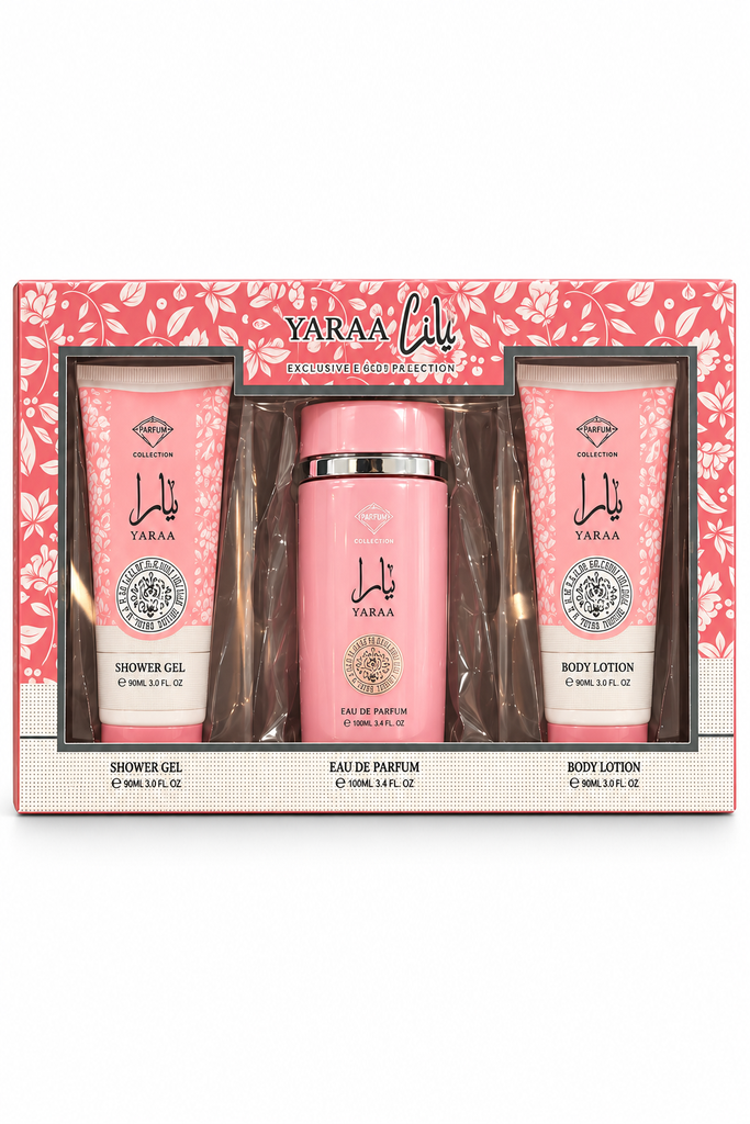 YARAA Exclusive Collection Eau De Perfume With Shower Gel & Body Lotion (Set of 3 Pcs)
