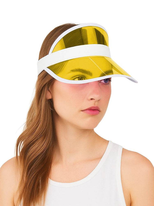 Yellow Poker Visor Hat - thefancydress.co.uk