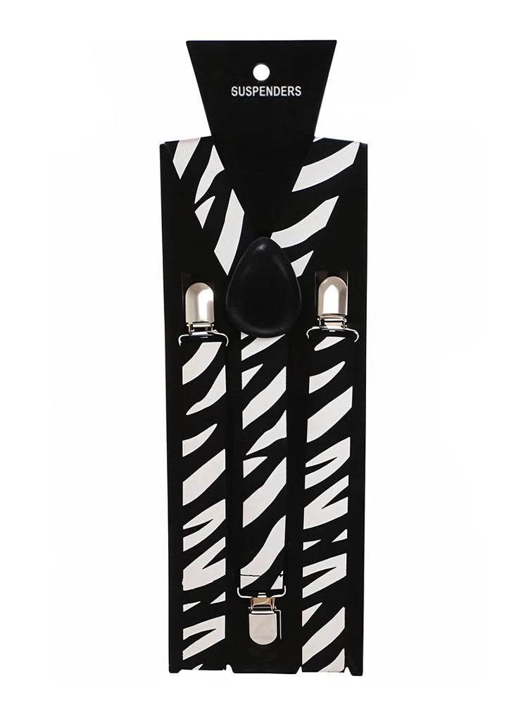 Zebra Printed Braces (2.5 cm) - thefancydress.co.uk