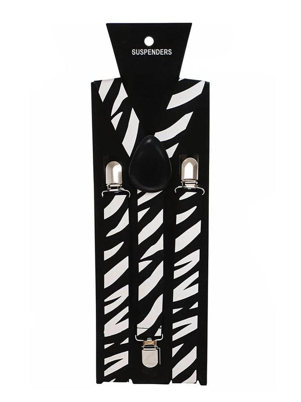 Zebra Printed Braces (2.5 cm) - thefancydress.co.uk