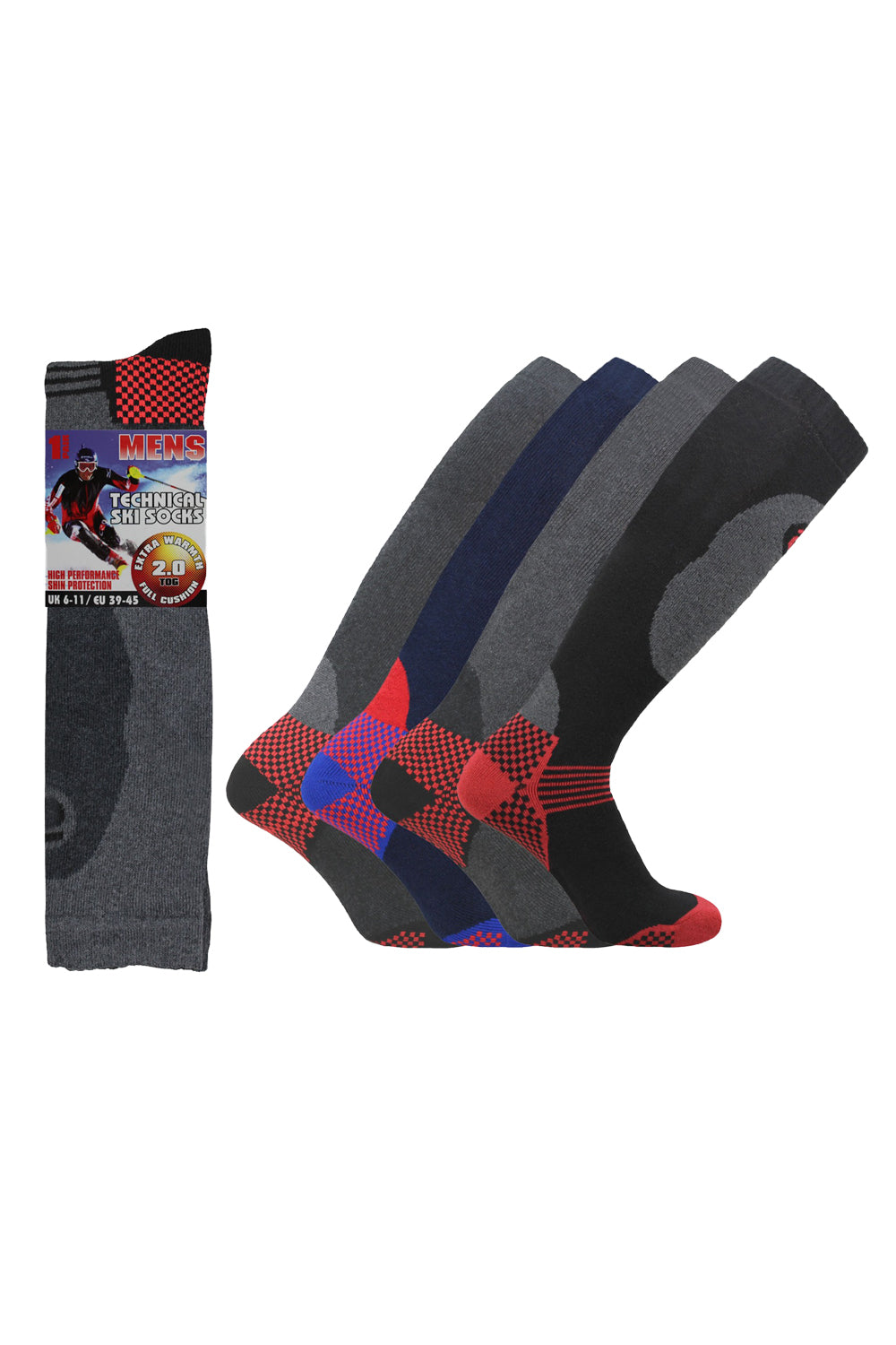 Men's Design Soft Elasticated Heat Thermal Socks 6-11