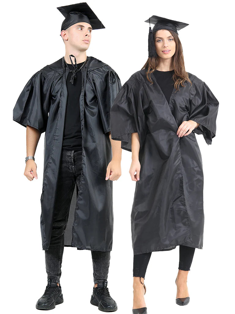 Adult Graduation Gown with Mortarboard Cap