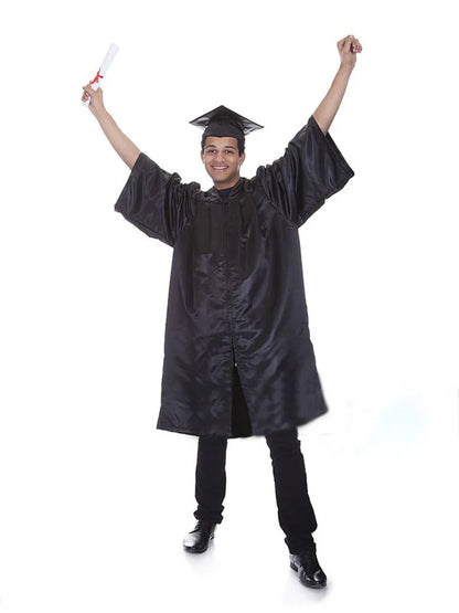 Women's Graduation Gown with Mortarboard Cap