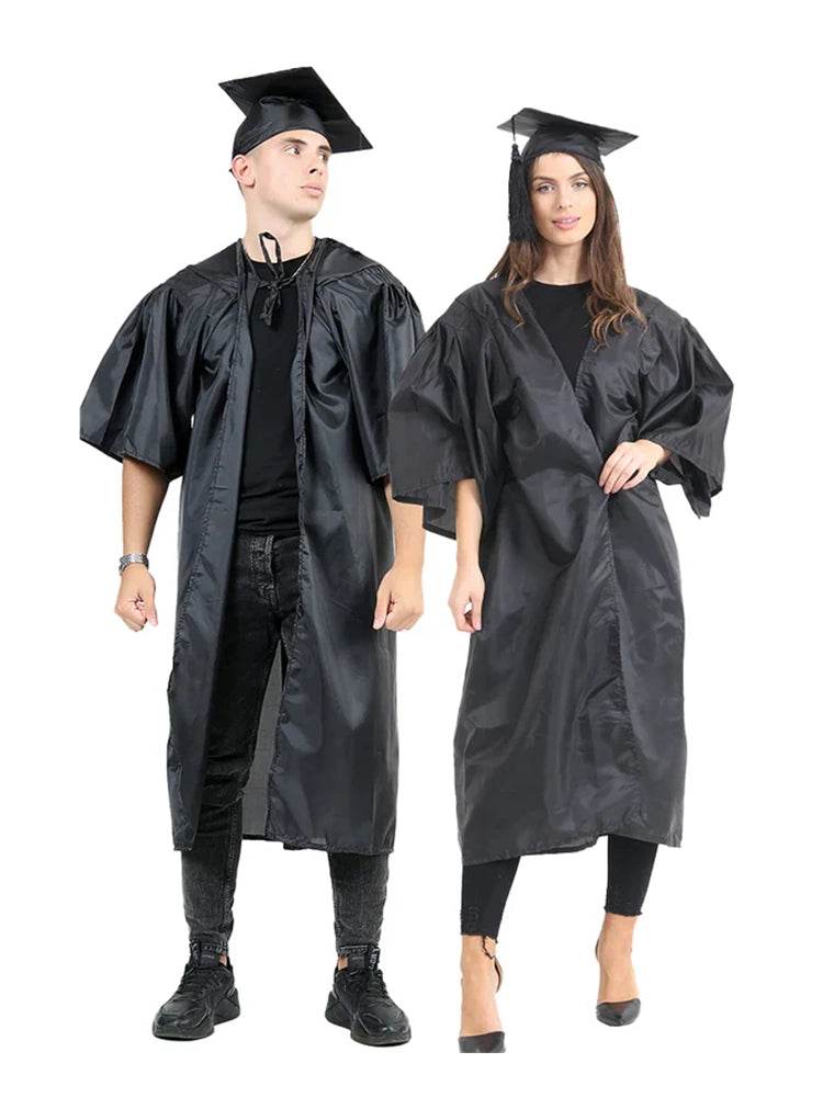 Women's Graduation Gown with Mortarboard Cap - thefancydress.co.uk