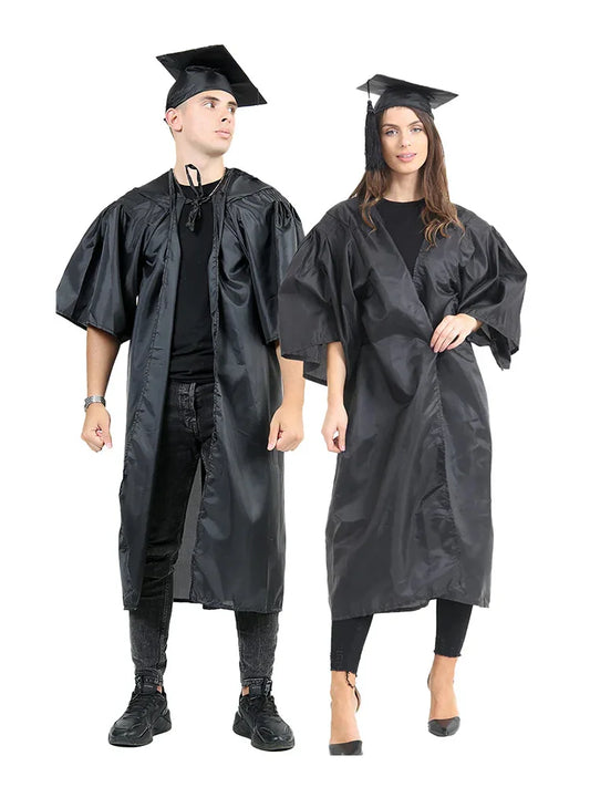 Men's Graduation Gown with Mortarboard Cap