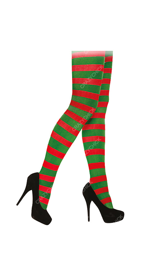 Adult Red Green Tights