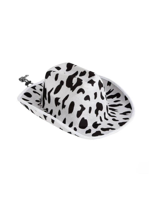 Men Women Animal Cow Printed Cowboy Hat - thefancydress.co.uk