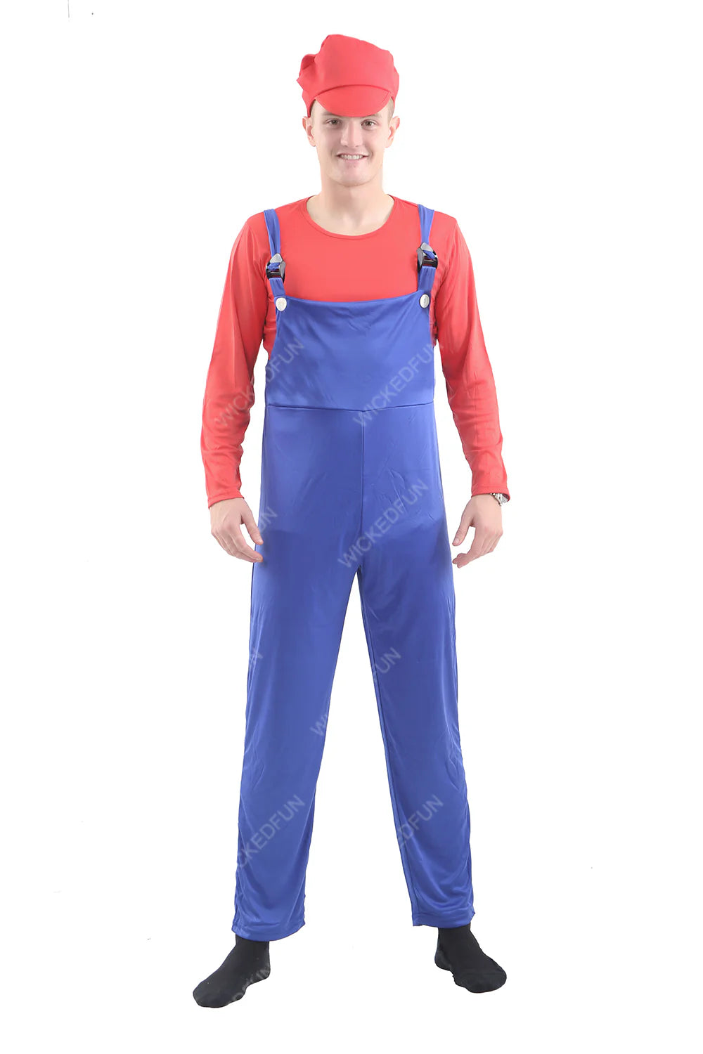 Plumber Bro Red/Blue Costume for Mens