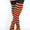 Crazy Chick Stripe OTK Socks
