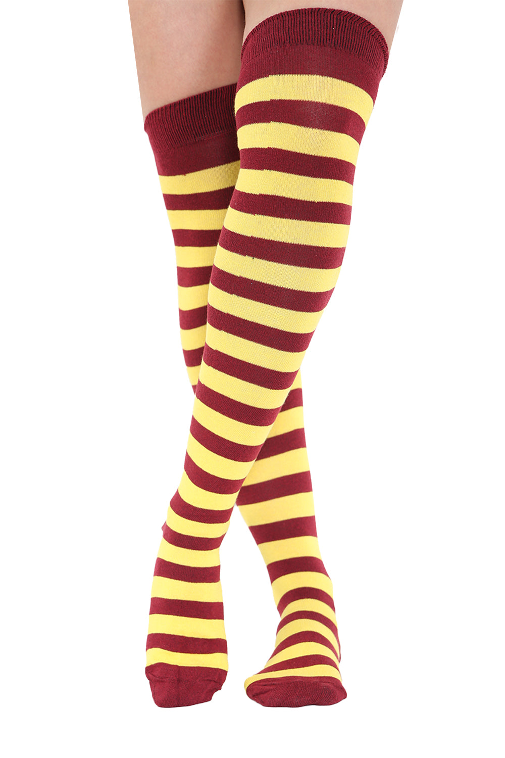 Crazy Chick Stripe OTK Socks