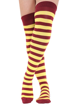 Striped Over The Knee Thigh High Socks