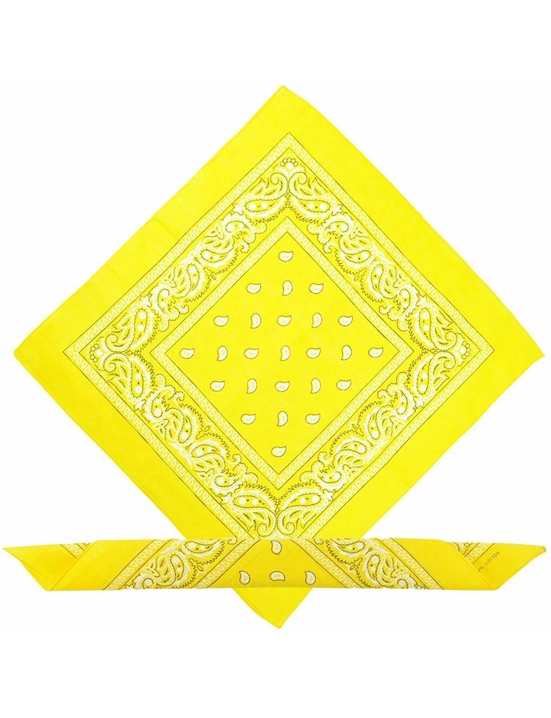 Unisex Paisley Printed Bandana yellow
