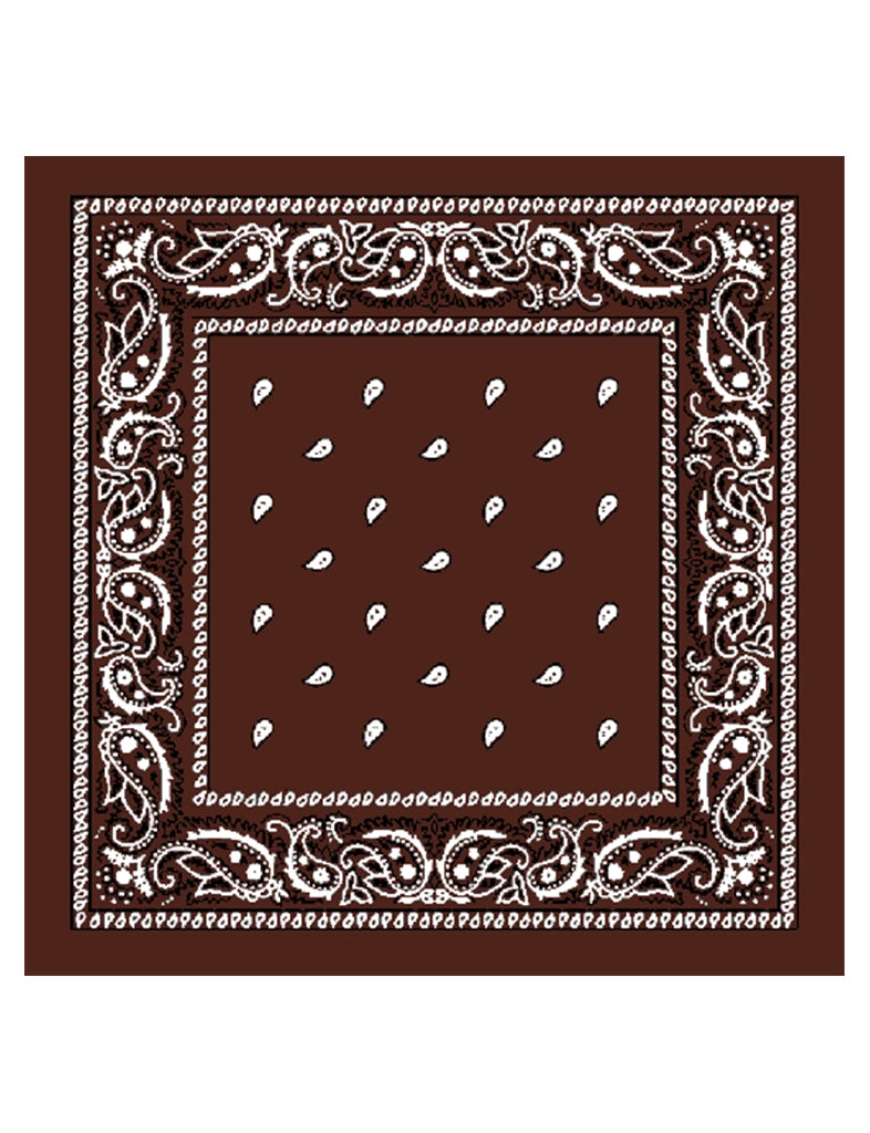 Unisex Paisley Printed Bandana brown