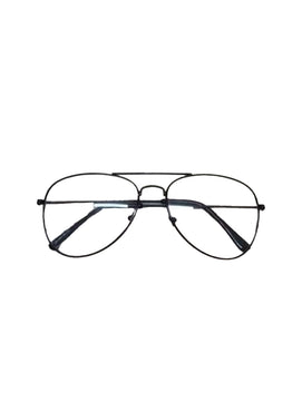 Unisex Metal Frame Aviator Fashion Glasses transparent