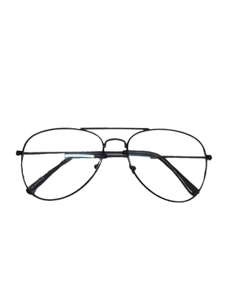 Unisex Metal Frame Aviator Fashion Glasses - thefancydress.co.uk