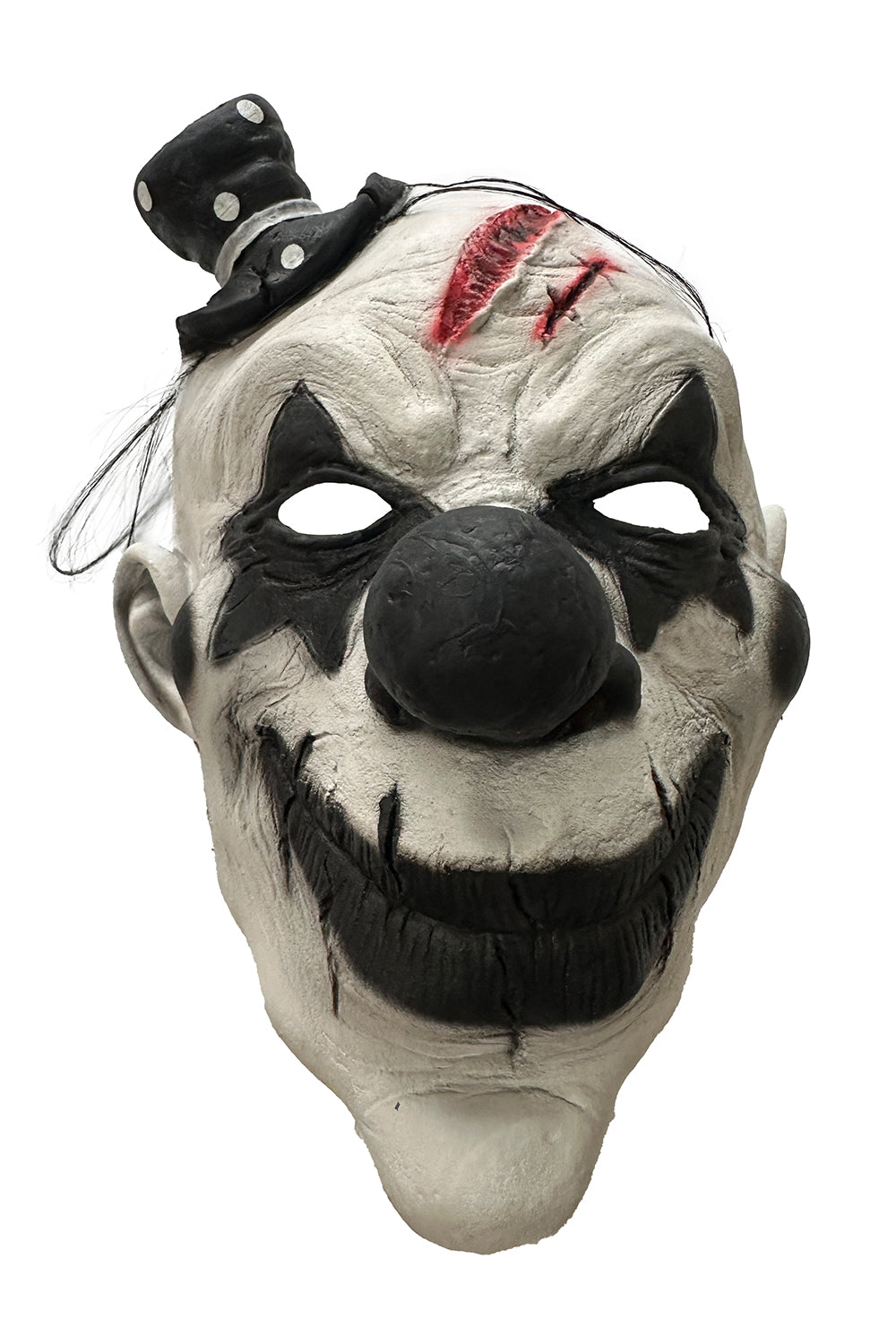 Black Hat Clown Latex Mask