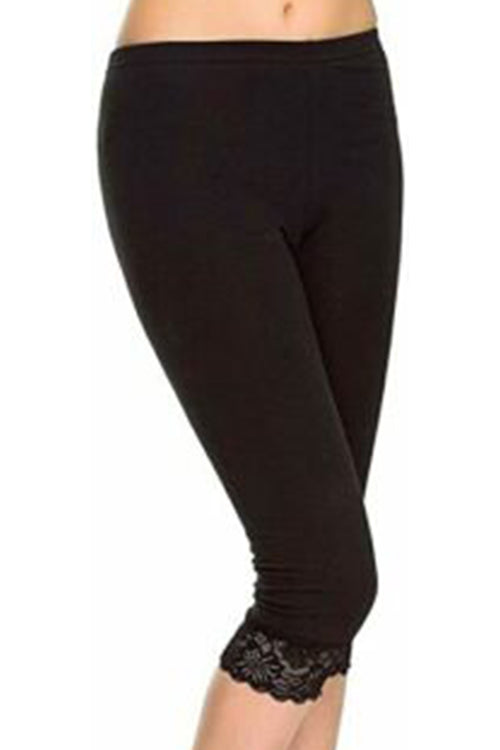 Trim Lace Leggings 3/4 Length