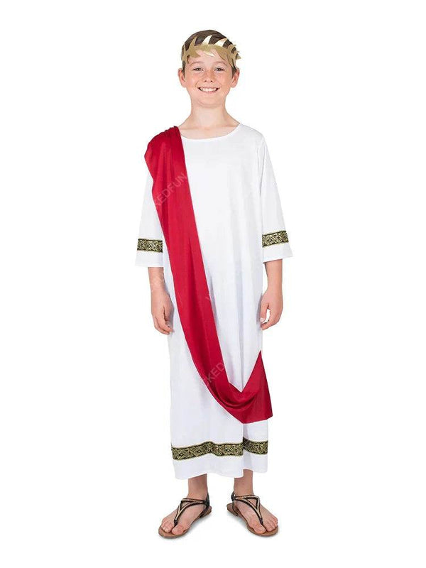 Boys Roman Emperor Greek Toga Costume - thefancydress.co.uk