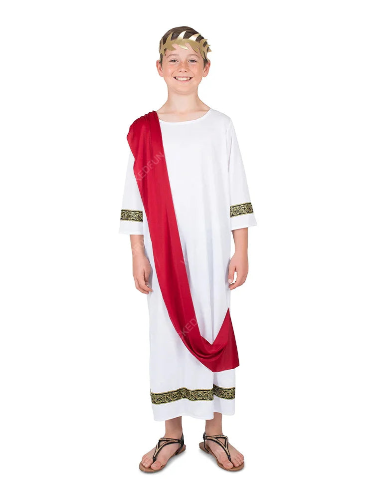 Boys Roman Emperor Greek Toga Costume