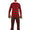 3-Piece Men’s Red and Green Knitted Set: Jumper, Hat, and Claw Gloves