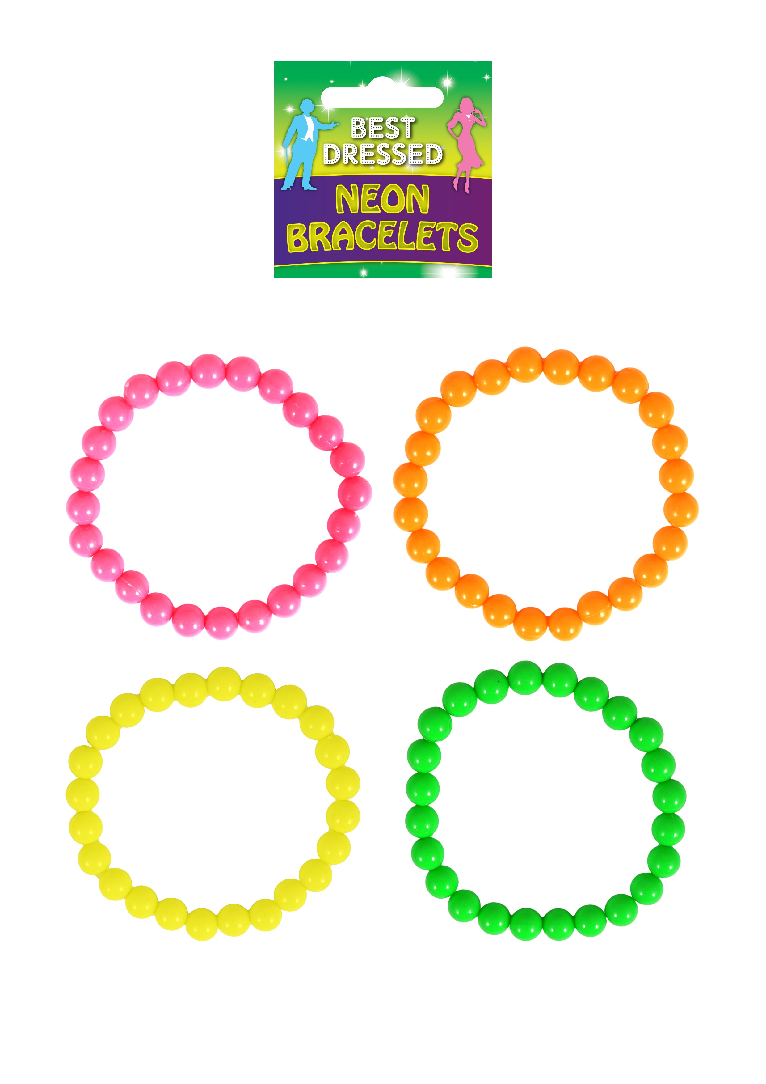 Assorted Neon Bracelets (20cm)