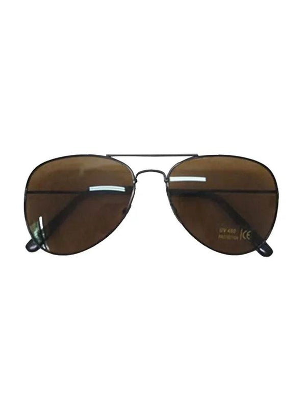 Unisex Metal Frame Aviator Fashion Glasses - thefancydress.co.uk