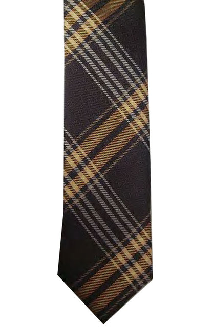 Men's Satin Style Plain Tartan Neck Tie