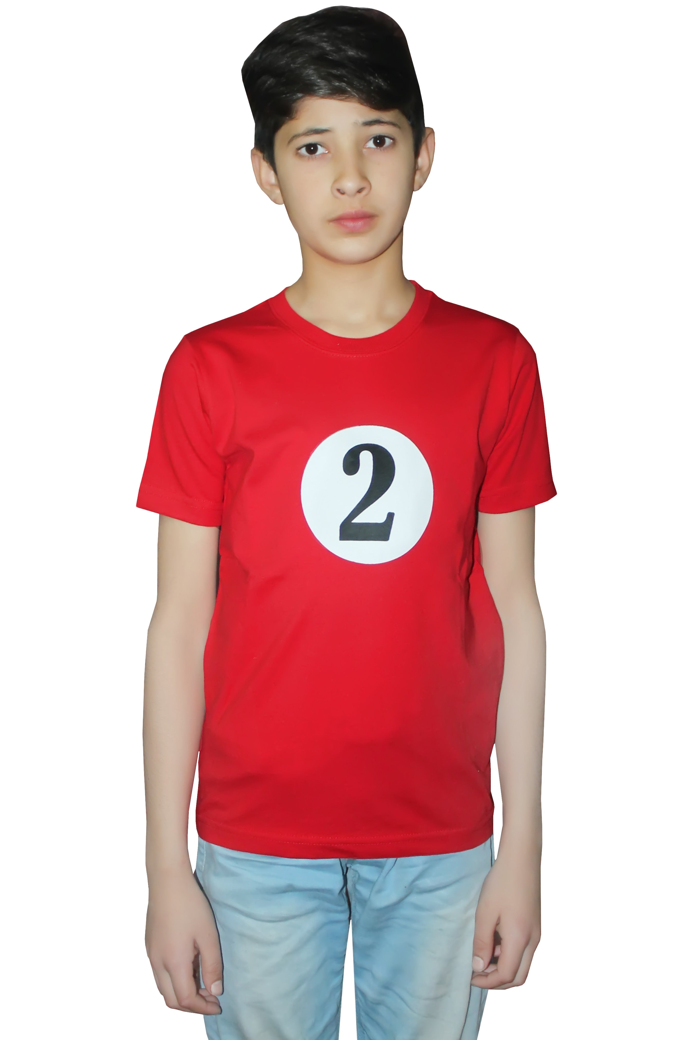 Children 1& 2 Printed T-Shirt Red Top