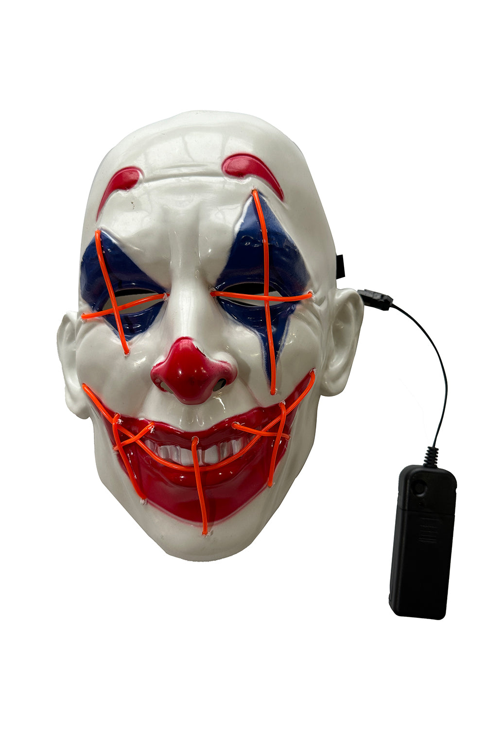 Circus Evil Clown Light Up Mask