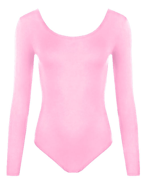 Crazy Chick Girls Microfibre Full Sleeve Plain Leotard