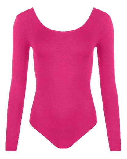 Pink Long Sleeve Microfibre Leotard for Girls

