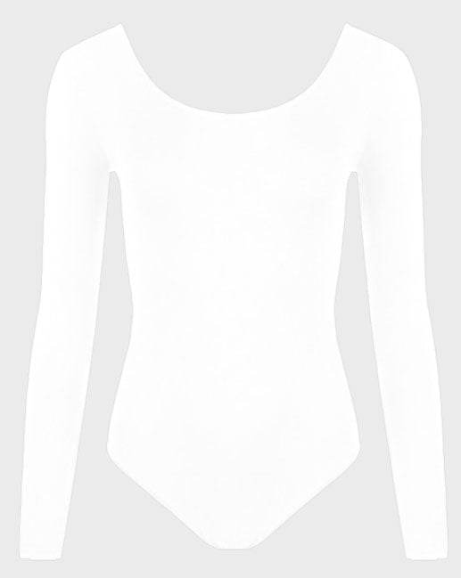 Girls Microfibre Full Sleeve Plain Leotard
