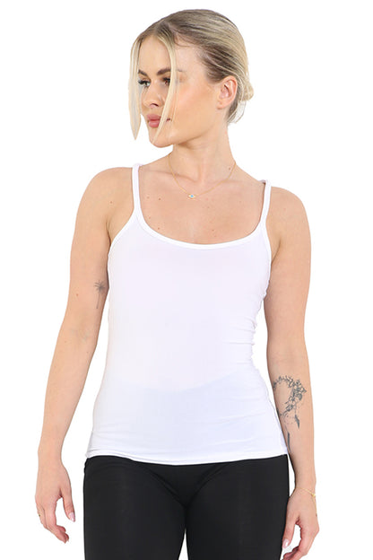 Women's Microfibre Vest Top white