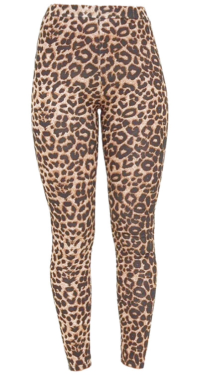 Girls Microfibre Leopard Printed Leggings