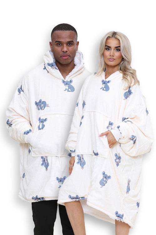 Adult Printed Hoodie Blankets - thefancydress.co.uk