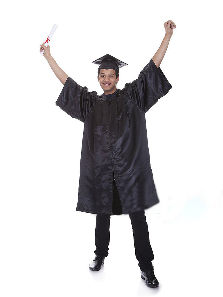 Adult Graduation Gown with Mortarboard Cap