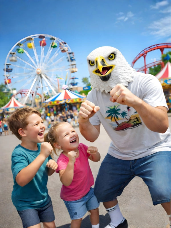 Realistic Latex Bald Eagle Full Head Mask