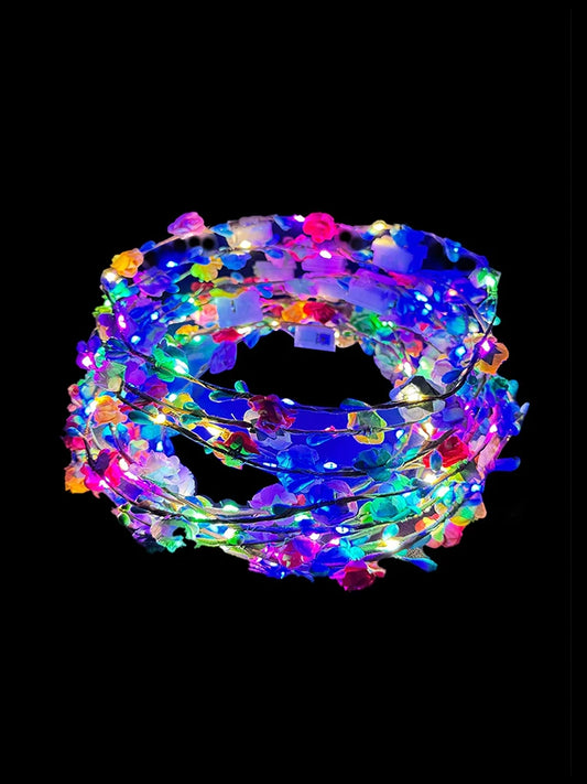 Light Up Floral String Headband Tiara Hair Crown