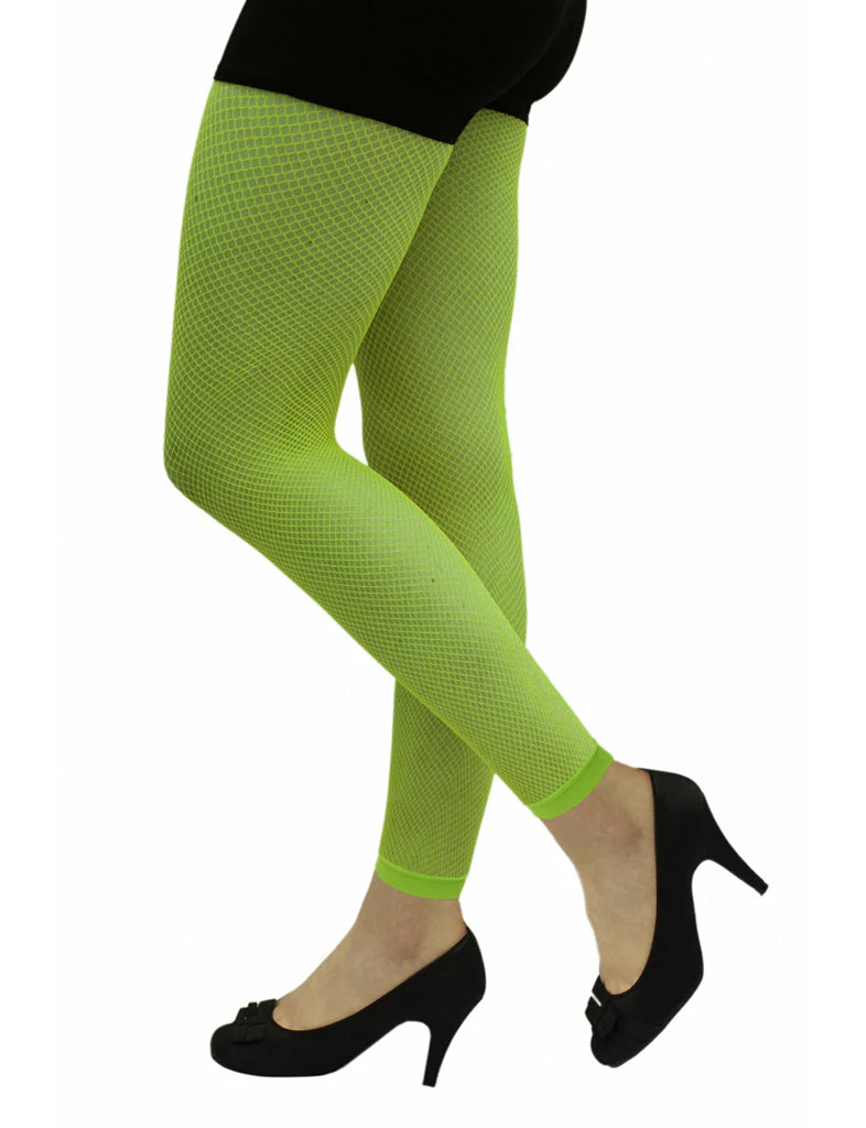 Adult Neon Fishnet Footless Tights