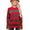 3-Piece Women's Red and Green Knitted Set: Jumper, Hat, and Claw Gloves