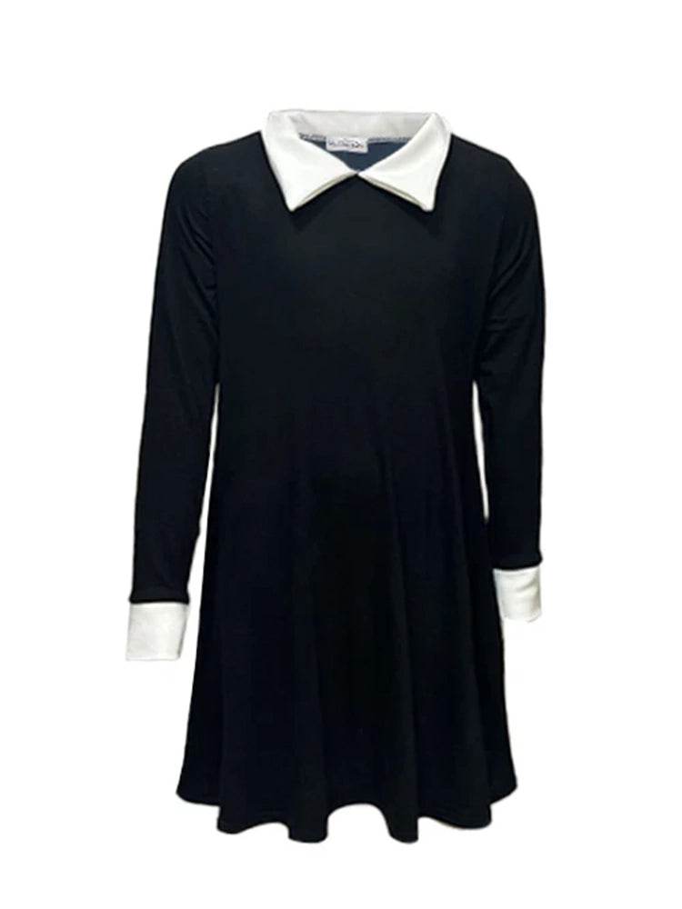 Women's Gothic School Girl Plain Swing Fancy Dress - thefancydress.co.uk