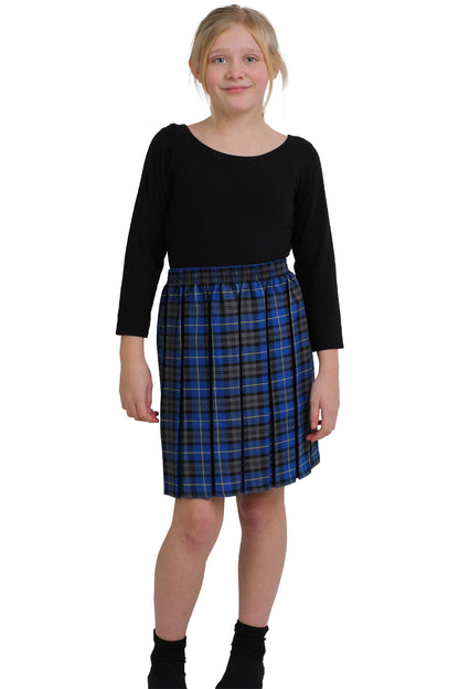 Girls Box Pleated Tartan Skirt