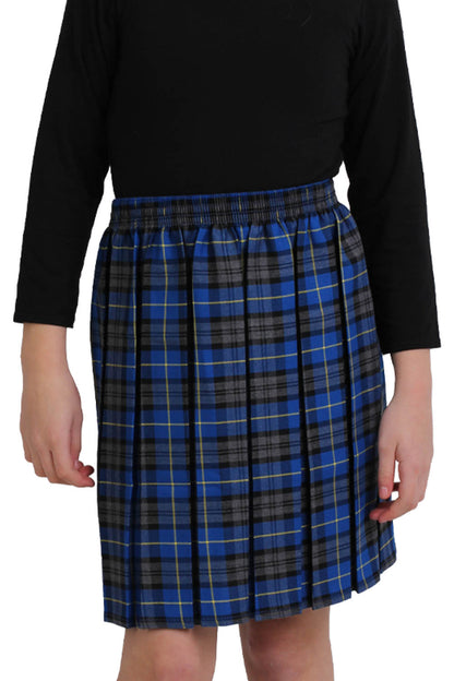 Girls Box Pleated Tartan Skirt