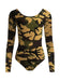 Girls Leopard Army Print Long Sleeve Gym Leotard Top camouflage